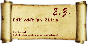 Eördögh Zilia névjegykártya